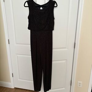 Sophisticated Black Jumpsuit with Layered Bodice
